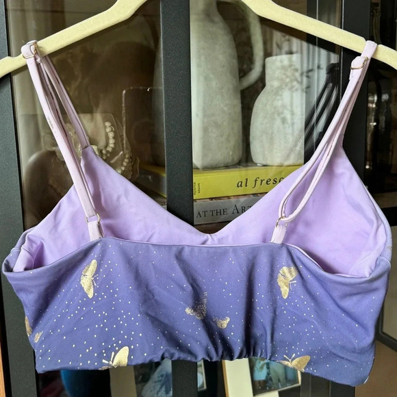 BEACH RIOT tank top bikini sports bra gold butterflies speak now taylor swift - Picture 2 of 5